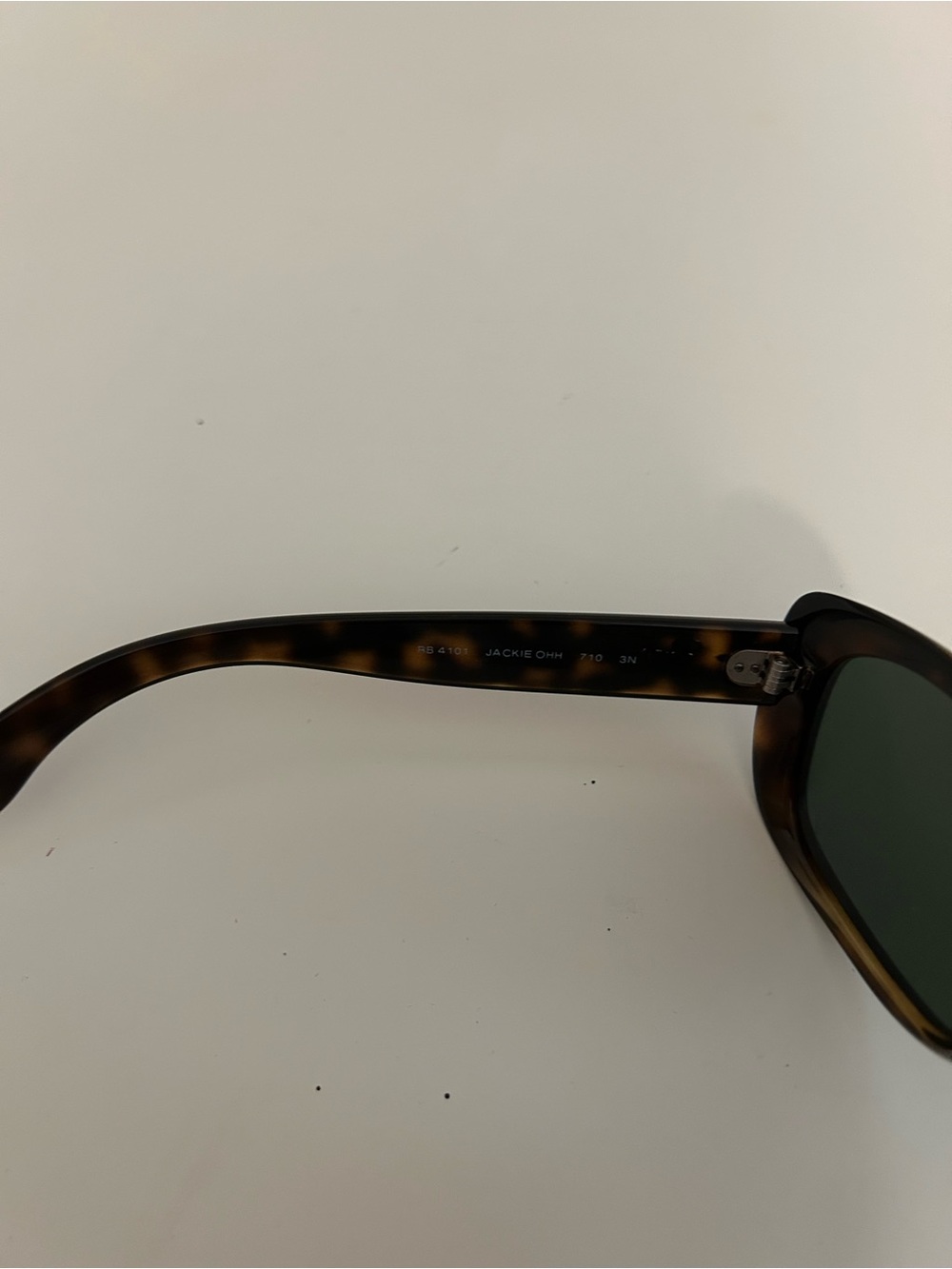 Ray-Ban Jackie Ohh  Brown Tortoise Frame Sunglasses with Green Lenses - Picture 7 of 10